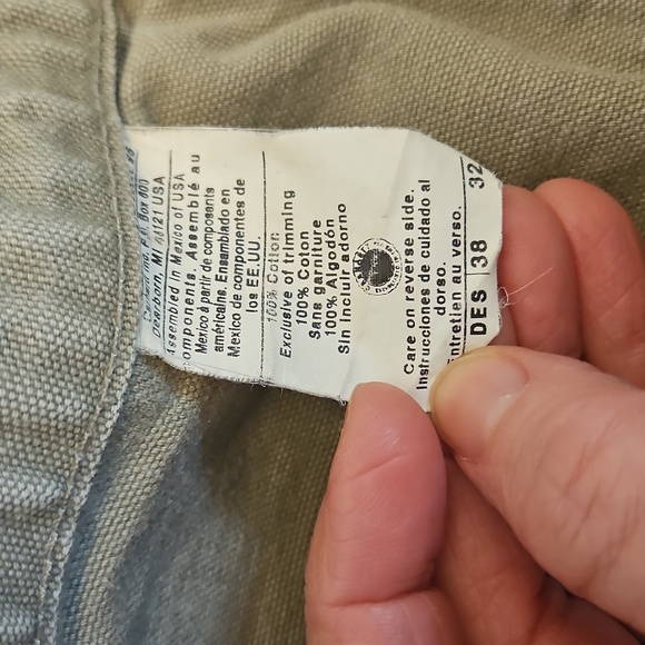 Carhartt Men's Khaki Work Pants 38x32 - Picture 2 of 4